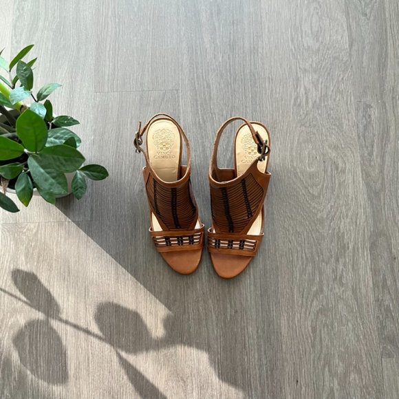 Vince Camuto Brown Strappy Sandals - Picture 5 of 11